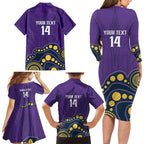 NRL Melbourne Rugby Custom Family Matching Long Sleeve Bodycon Dress and Hawaiian Shirt Premiers Trophy Ride The Storm - Aussie Hoodie