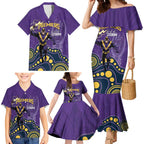 NRL Melbourne Rugby Custom Family Matching Mermaid Dress and Hawaiian Shirt Premiers Trophy Ride The Storm - Aussie Hoodie