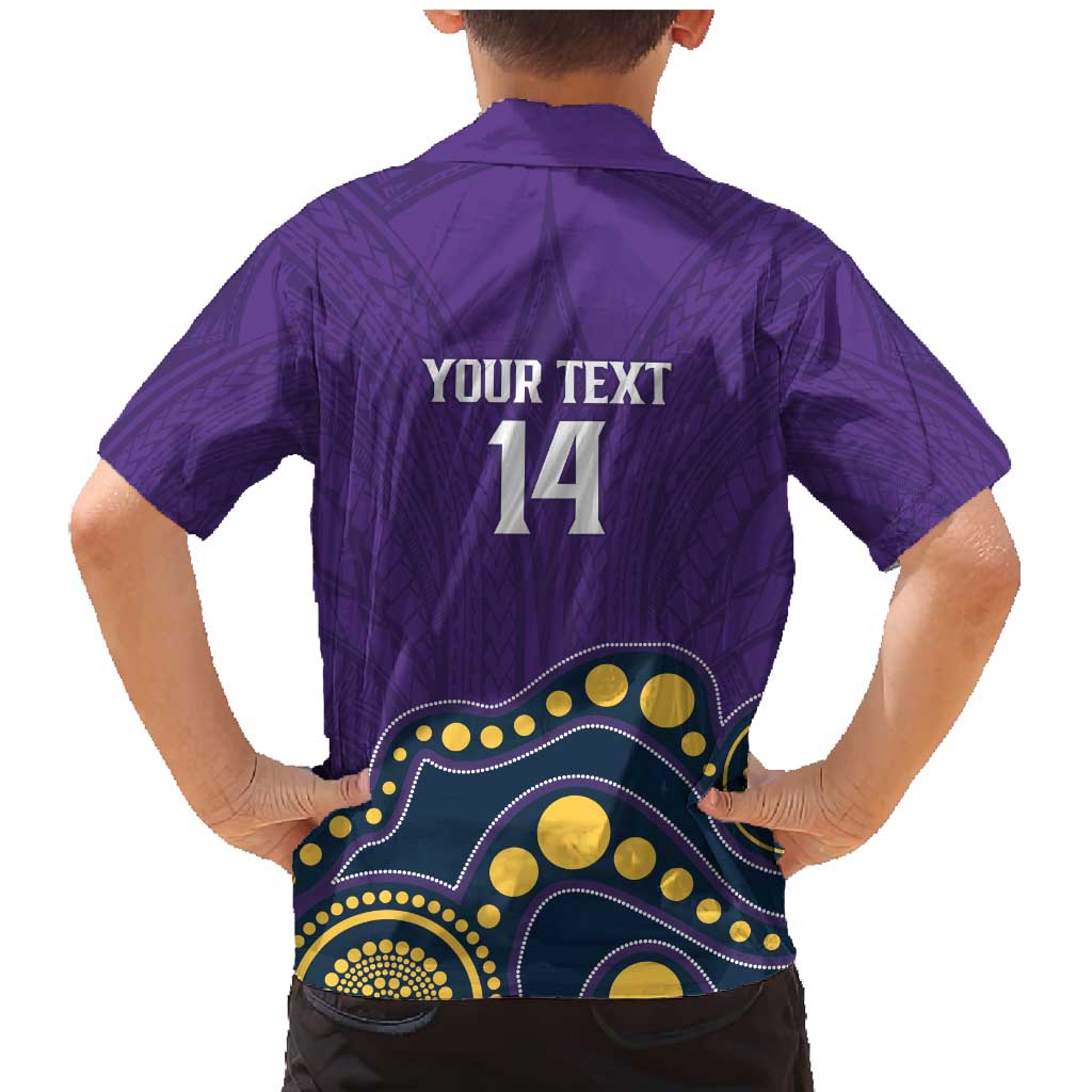 NRL Melbourne Rugby Custom Family Matching Mermaid Dress and Hawaiian Shirt Premiers Trophy Ride The Storm - Aussie Hoodie