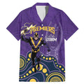 NRL Melbourne Rugby Custom Family Matching Mermaid Dress and Hawaiian Shirt Premiers Trophy Ride The Storm - Aussie Hoodie