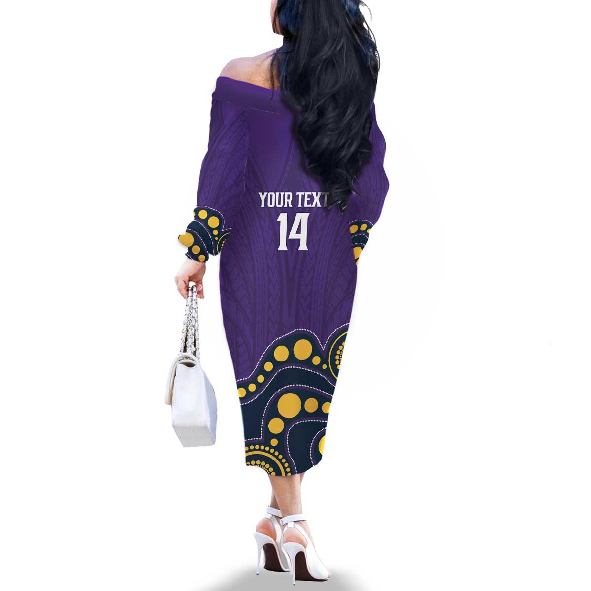 NRL Melbourne Rugby Custom Family Matching Off The Shoulder Long Sleeve Dress and Hawaiian Shirt Premiers Trophy Ride The Storm - Aussie Hoodie