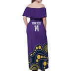 NRL Melbourne Rugby Custom Family Matching Off Shoulder Maxi Dress and Hawaiian Shirt Premiers Trophy Ride The Storm - Aussie Hoodie