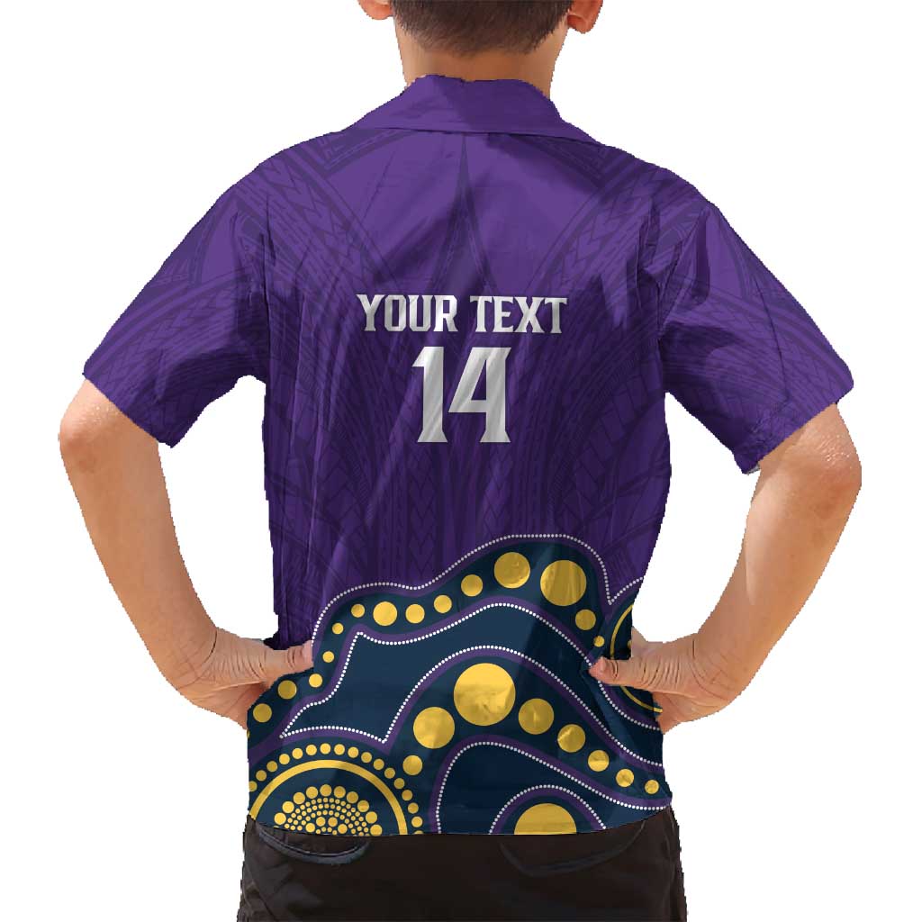 NRL Melbourne Rugby Custom Family Matching Off Shoulder Short Dress and Hawaiian Shirt Premiers Trophy Ride The Storm - Aussie Hoodie