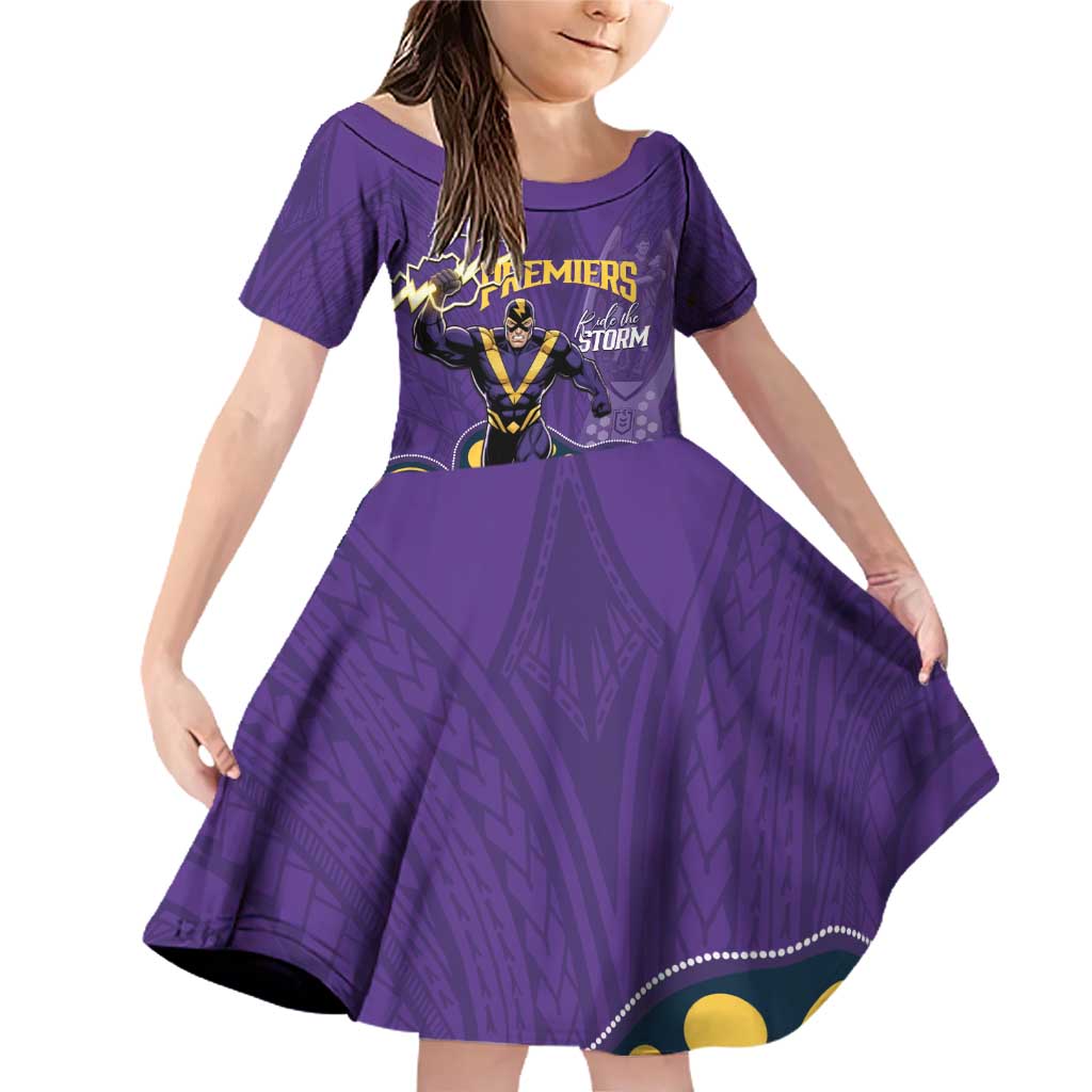 NRL Melbourne Rugby Custom Family Matching Off Shoulder Short Dress and Hawaiian Shirt Premiers Trophy Ride The Storm - Aussie Hoodie