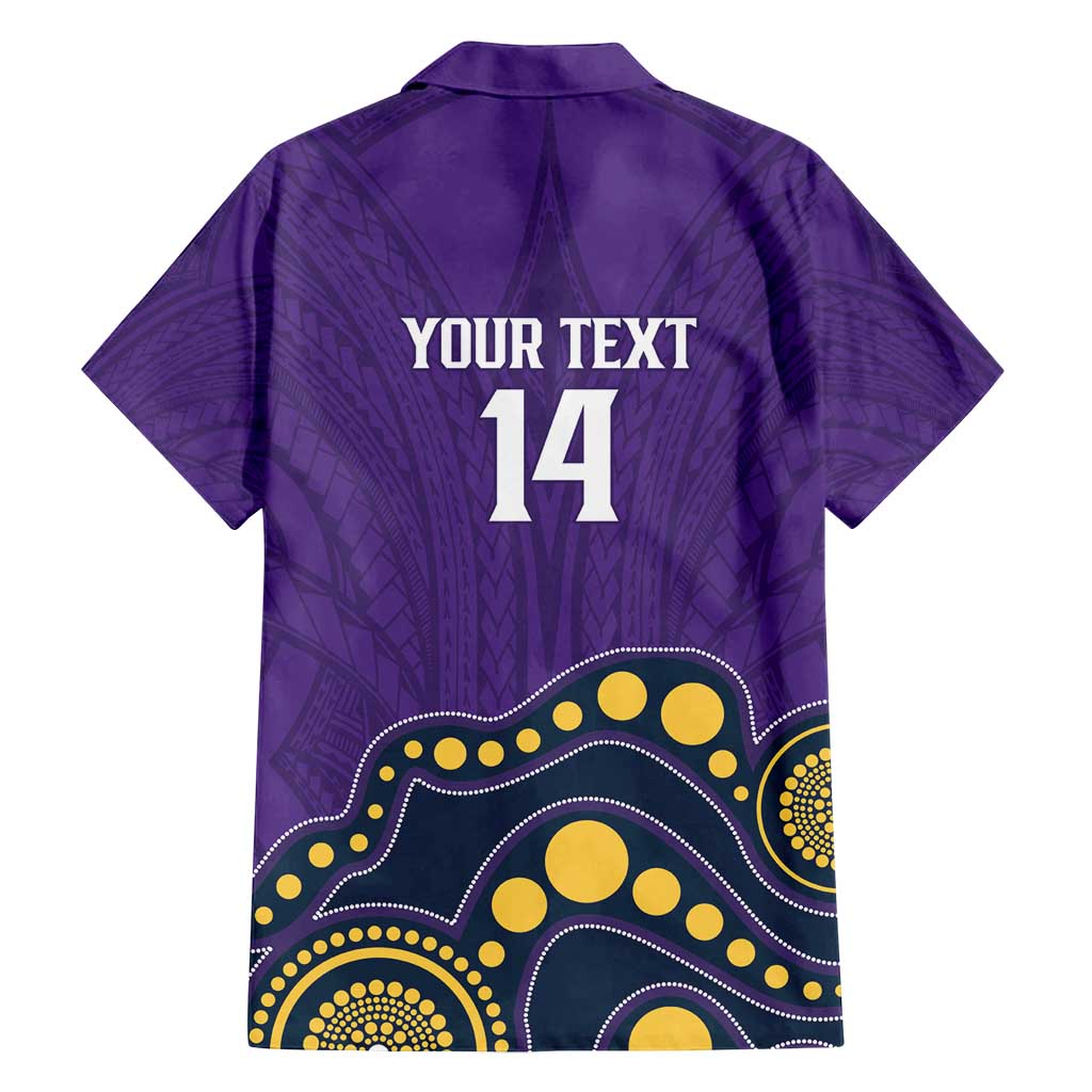 NRL Melbourne Rugby Custom Family Matching Off Shoulder Short Dress and Hawaiian Shirt Premiers Trophy Ride The Storm - Aussie Hoodie