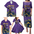 NRL Melbourne Rugby Custom Family Matching Puletasi and Hawaiian Shirt Premiers Trophy Ride The Storm - Aussie Hoodie