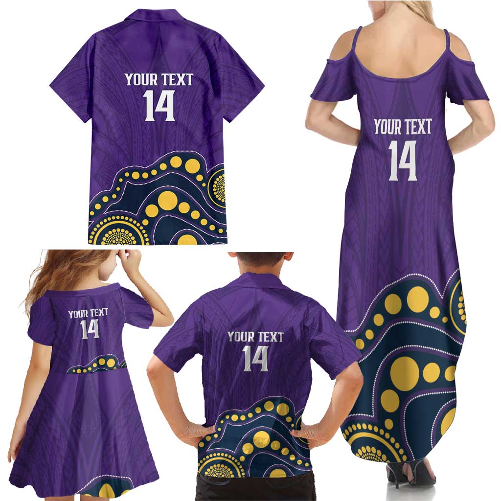 NRL Melbourne Rugby Custom Family Matching Summer Maxi Dress and Hawaiian Shirt Premiers Trophy Ride The Storm - Aussie Hoodie
