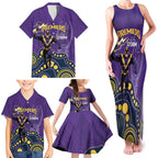 NRL Melbourne Rugby Custom Family Matching Tank Maxi Dress and Hawaiian Shirt Premiers Trophy Ride The Storm - Aussie Hoodie