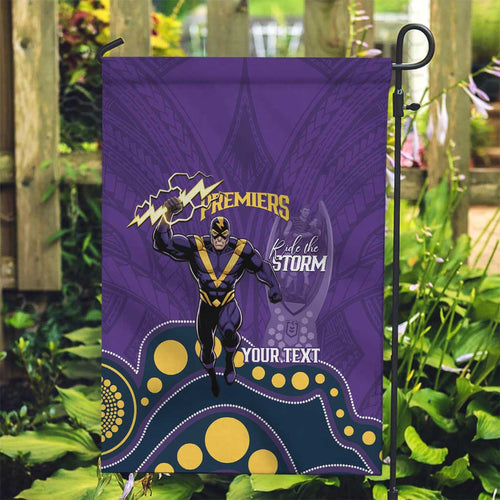 NRL Melbourne Rugby Custom Garden Flag Premiers Trophy Ride The Storm - Aussie Hoodie
