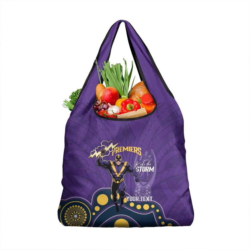 NRL Melbourne Rugby Custom Grocery Bag Premiers Trophy Ride The Storm - Aussie Hoodie