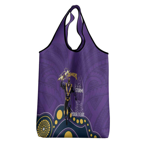 NRL Melbourne Rugby Custom Grocery Bag Premiers Trophy Ride The Storm - Aussie Hoodie