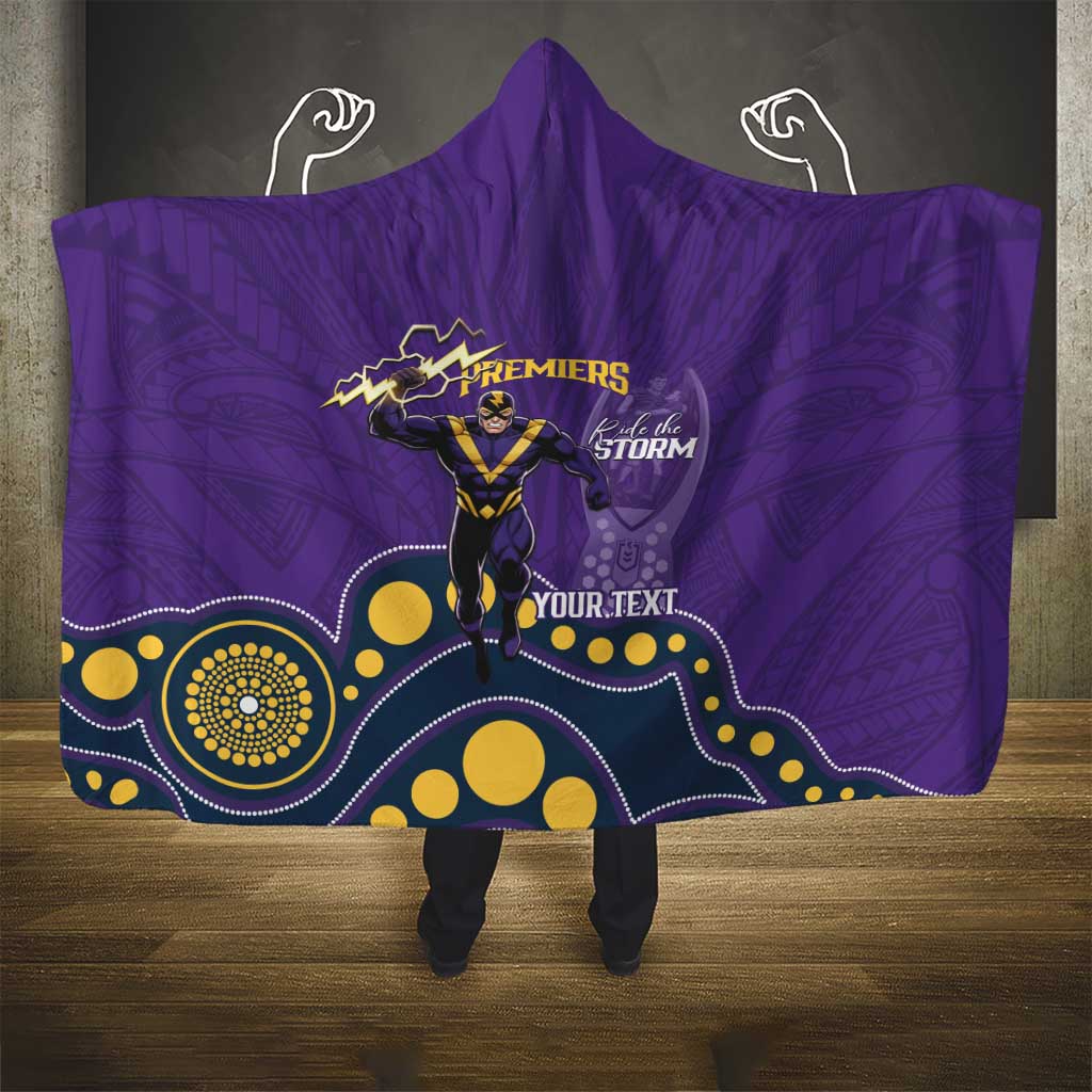NRL Melbourne Rugby Custom Hooded Blanket Premiers Trophy Ride The Storm - Aussie Hoodie