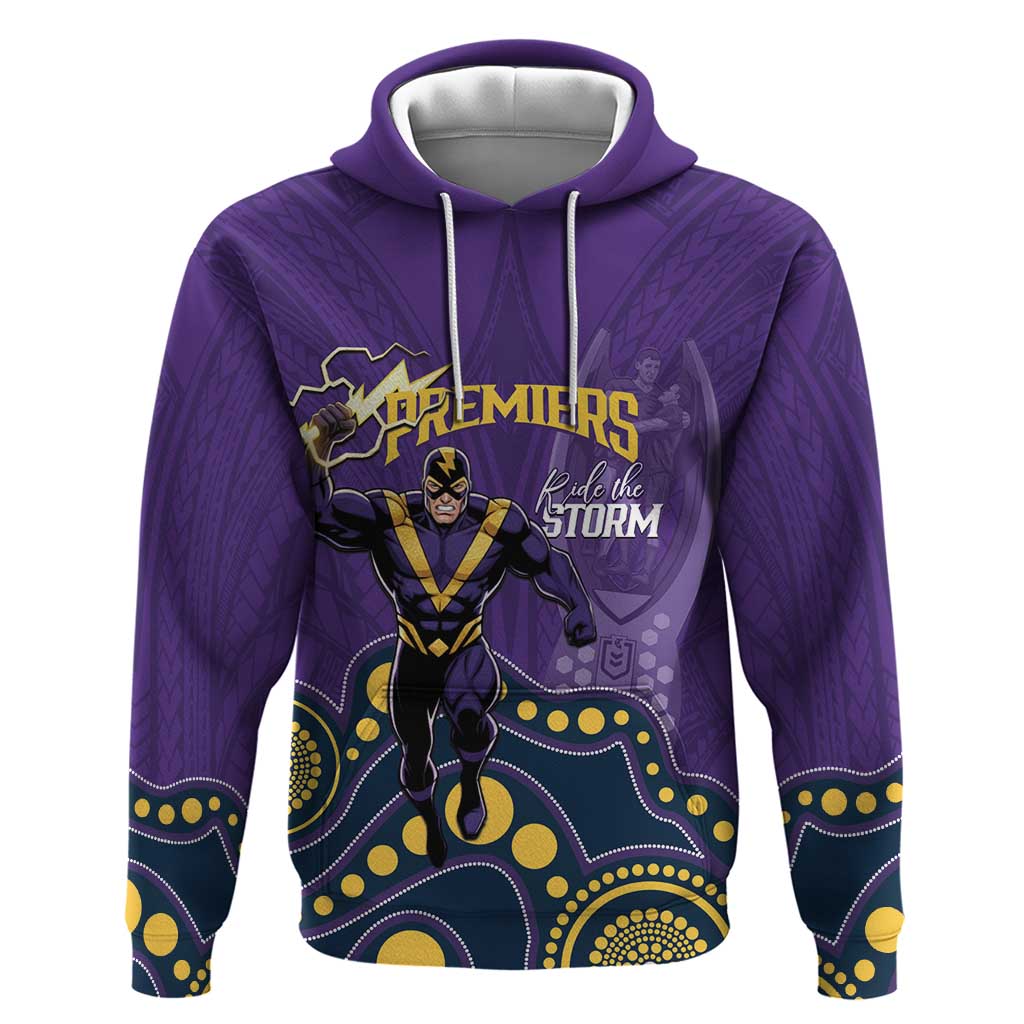 NRL Melbourne Rugby Custom Hoodie Premiers Trophy Ride The Storm - Aussie Hoodie