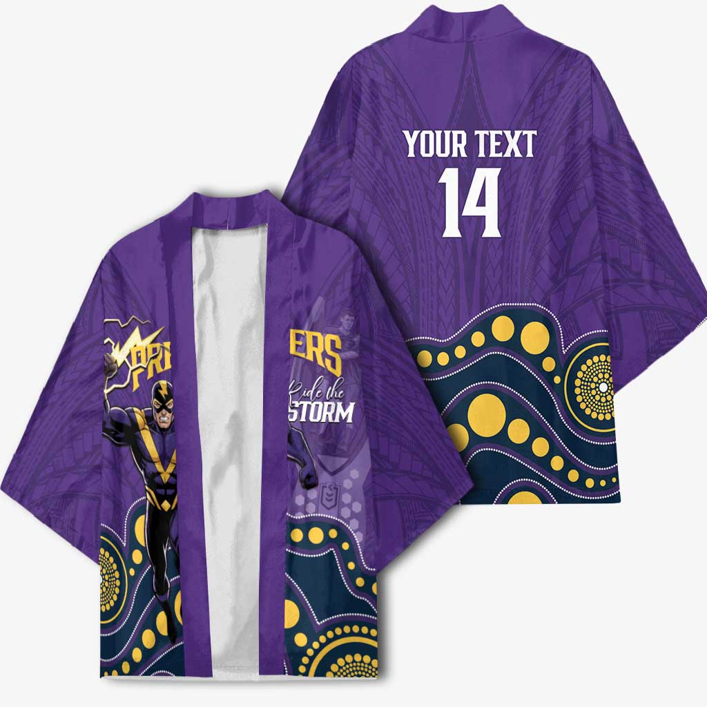 NRL Melbourne Rugby Custom Kimono Premiers Trophy Ride The Storm - Aussie Hoodie