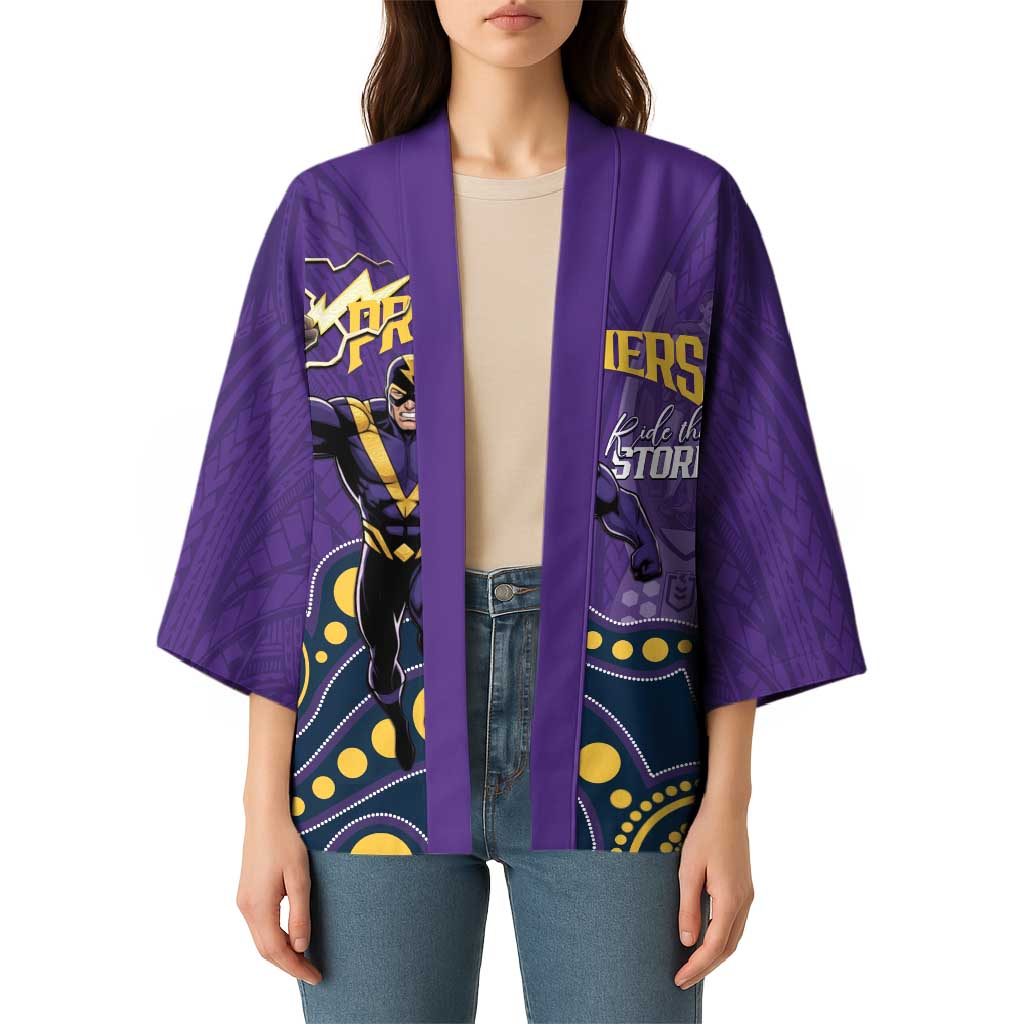NRL Melbourne Rugby Custom Kimono Premiers Trophy Ride The Storm - Aussie Hoodie