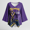 NRL Melbourne Rugby Custom Kimono Sleeve Blouse Premiers Trophy Ride The Storm - Aussie Hoodie