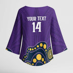 NRL Melbourne Rugby Custom Kimono Sleeve Blouse Premiers Trophy Ride The Storm - Aussie Hoodie