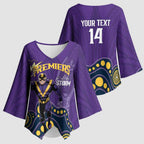 NRL Melbourne Rugby Custom Kimono Sleeve Blouse Premiers Trophy Ride The Storm - Aussie Hoodie