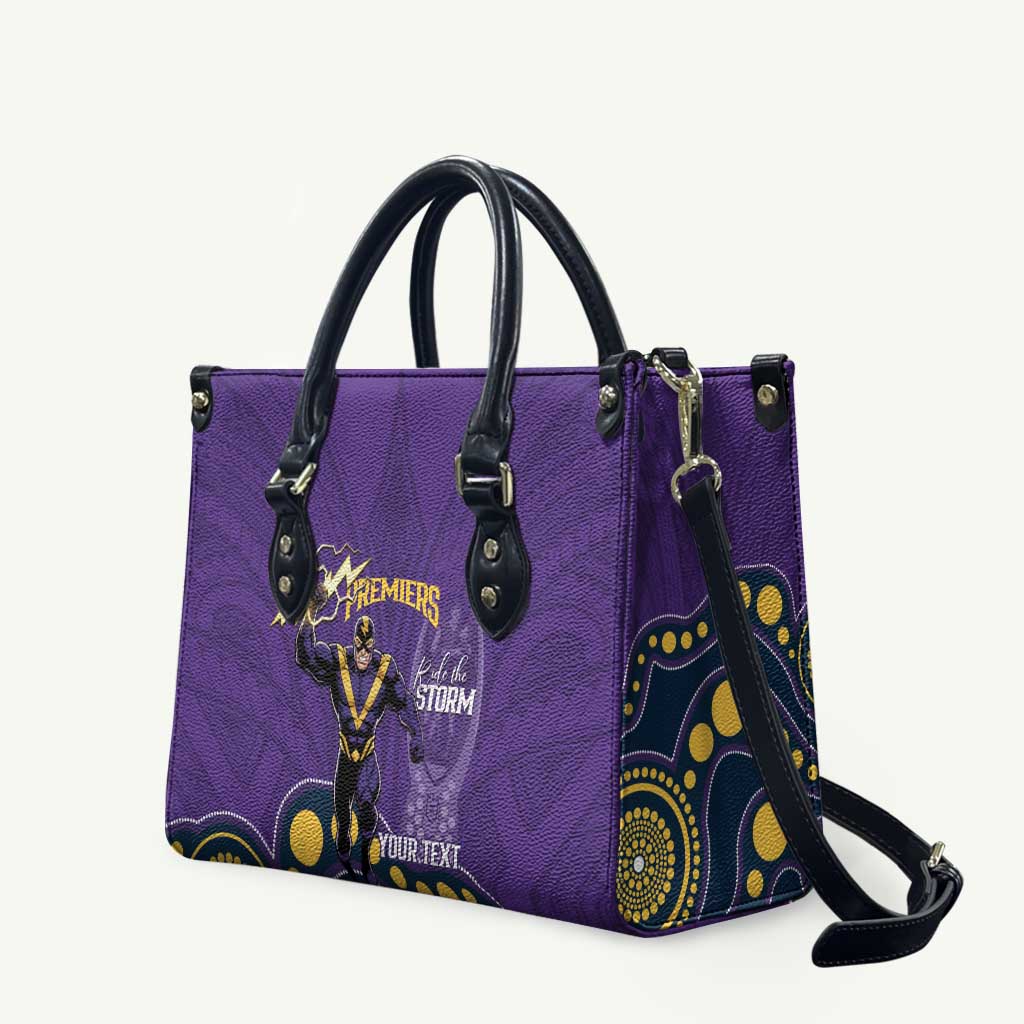 NRL Melbourne Rugby Custom Leather Bag Premiers Trophy Ride The Storm - Aussie Hoodie