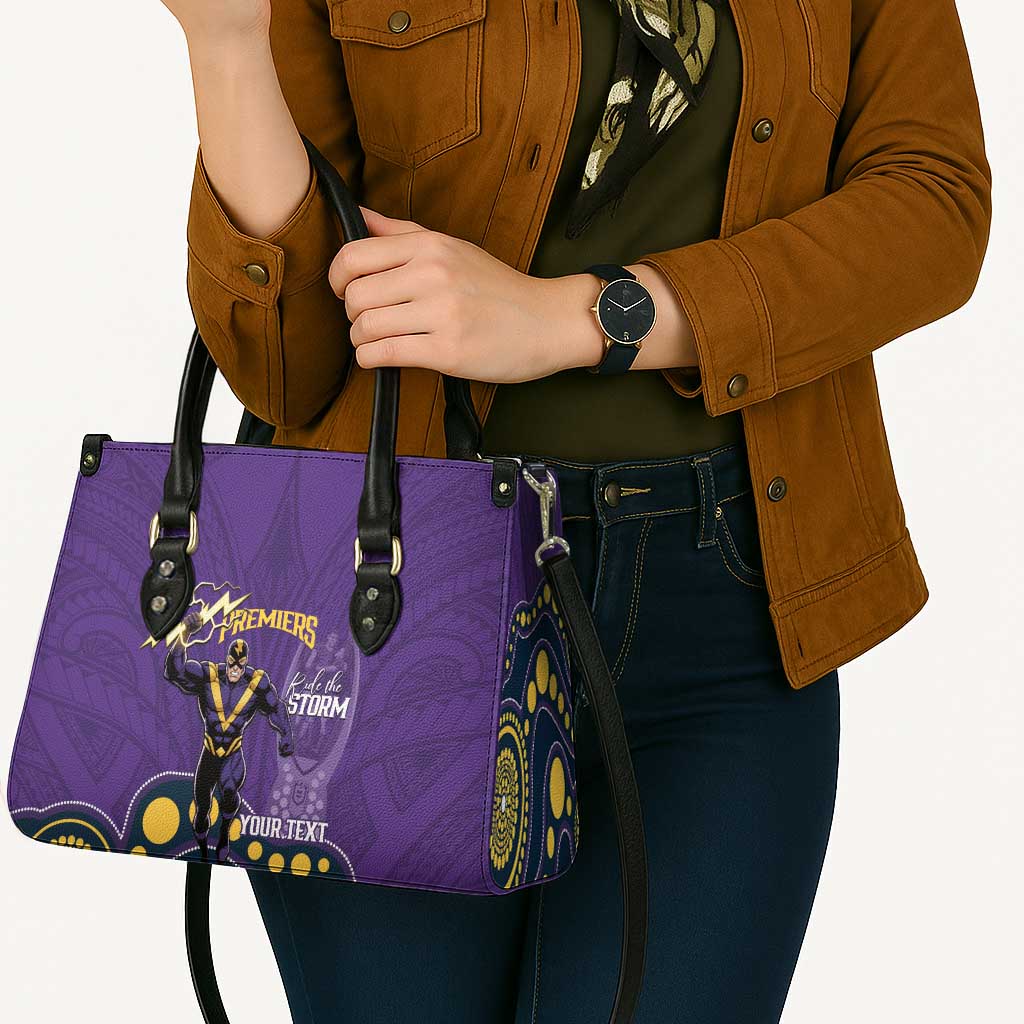 NRL Melbourne Rugby Custom Leather Bag Premiers Trophy Ride The Storm - Aussie Hoodie