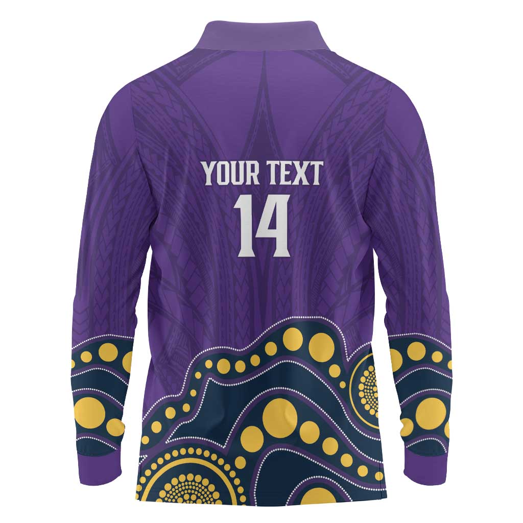 NRL Melbourne Rugby Custom Long Sleeve Polo Shirt Premiers Trophy Ride The Storm - Aussie Hoodie