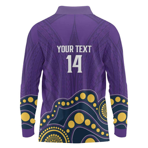 NRL Melbourne Rugby Custom Long Sleeve Polo Shirt Premiers Trophy Ride The Storm - Aussie Hoodie