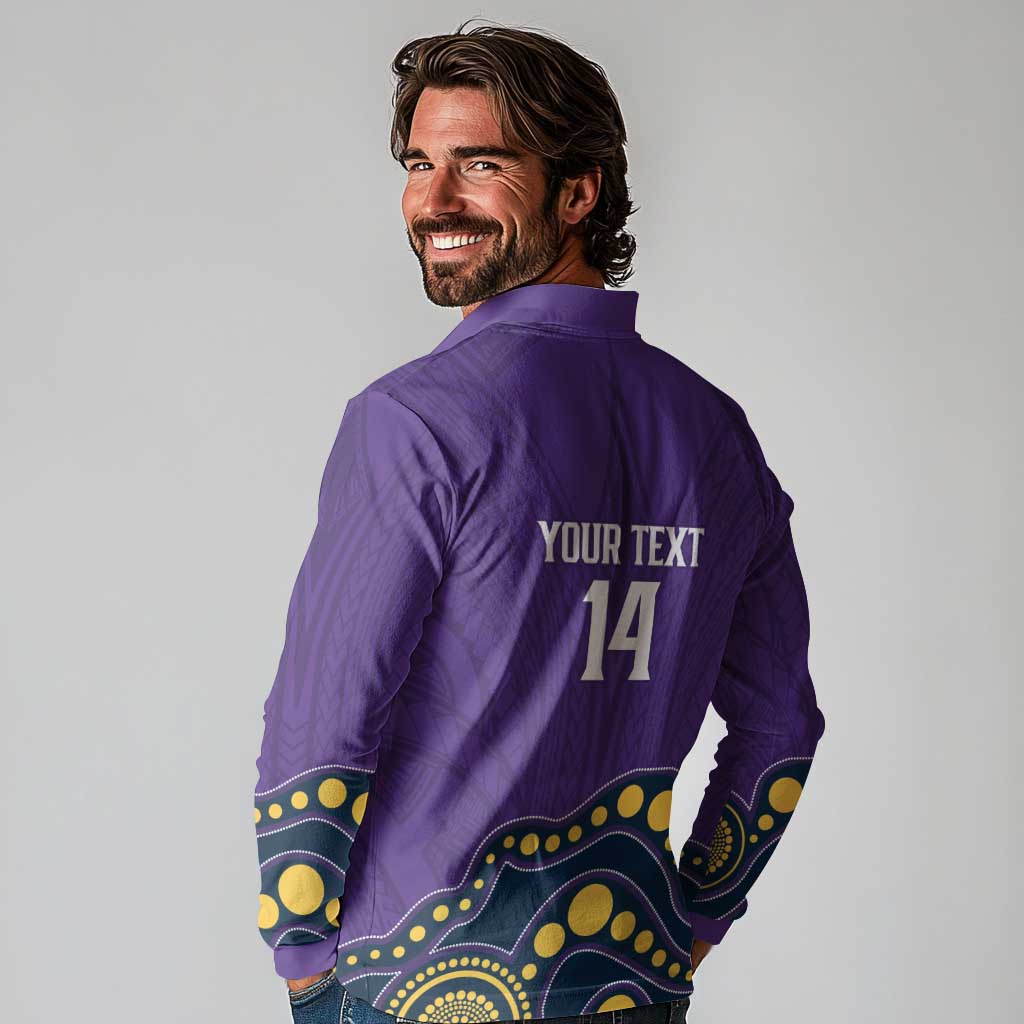 NRL Melbourne Rugby Custom Long Sleeve Polo Shirt Premiers Trophy Ride The Storm - Aussie Hoodie