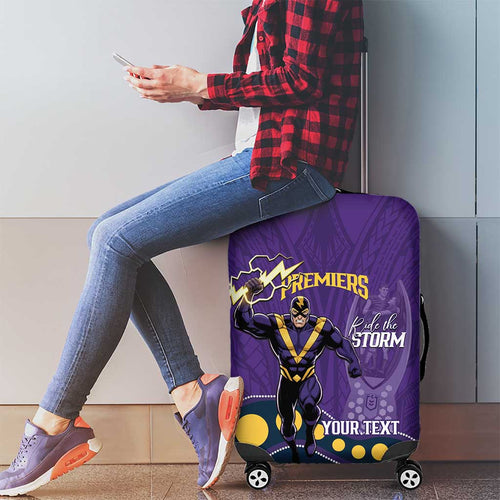 NRL Melbourne Rugby Custom Luggage Cover Premiers Trophy Ride The Storm - Aussie Hoodie