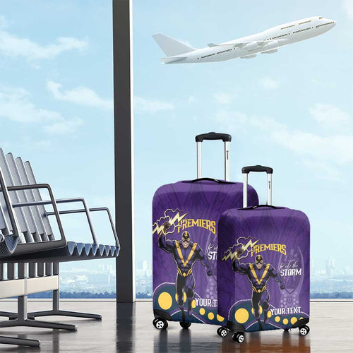 NRL Melbourne Rugby Custom Luggage Cover Premiers Trophy Ride The Storm - Aussie Hoodie