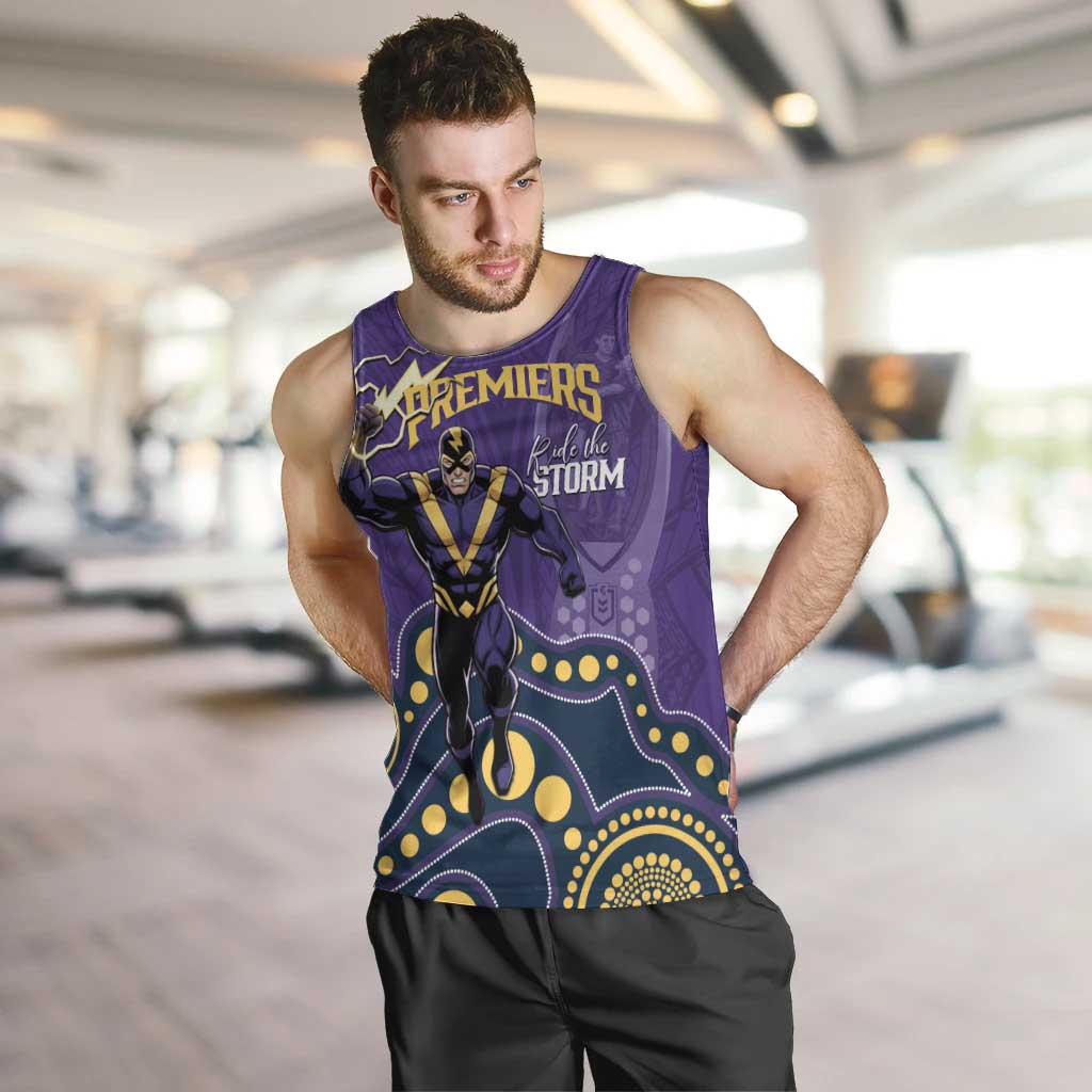 NRL Melbourne Rugby Custom Men Tank Top Premiers Trophy Ride The Storm - Aussie Hoodie