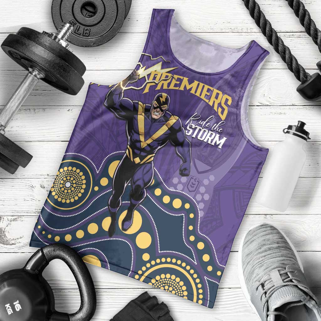 NRL Melbourne Rugby Custom Men Tank Top Premiers Trophy Ride The Storm - Aussie Hoodie