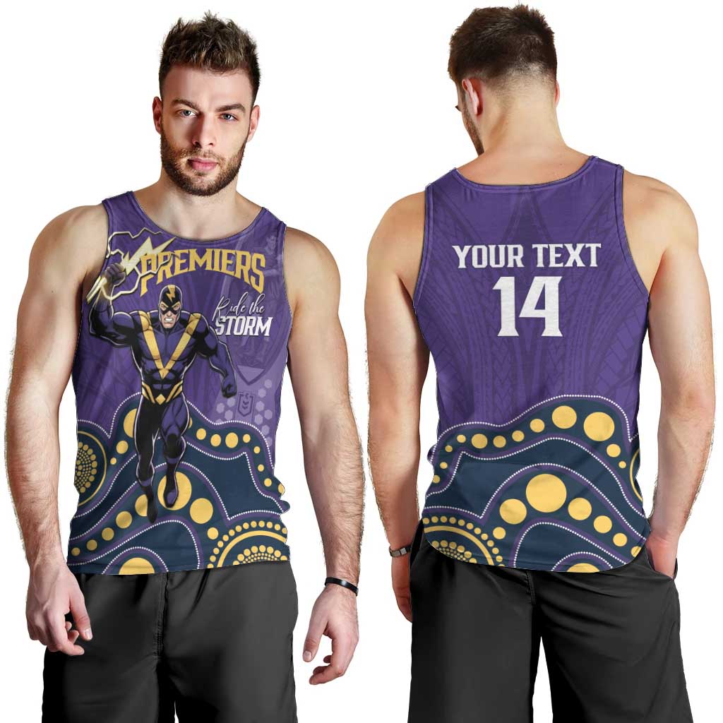 NRL Melbourne Rugby Custom Men Tank Top Premiers Trophy Ride The Storm - Aussie Hoodie