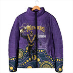NRL Melbourne Rugby Custom Padded Jacket Premiers Trophy Ride The Storm - Aussie Hoodie