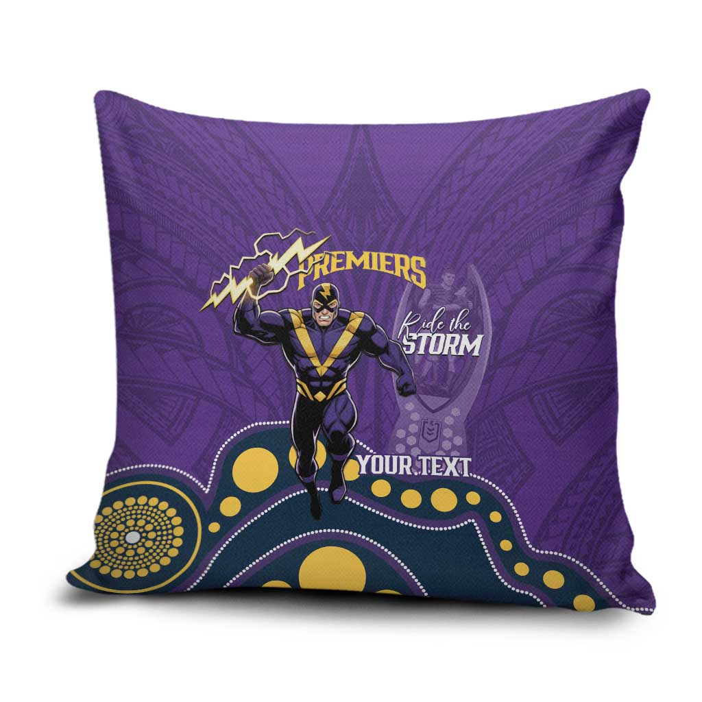NRL Melbourne Rugby Custom Pillow Cover Premiers Trophy Ride The Storm - Aussie Hoodie