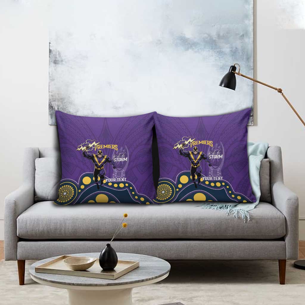 NRL Melbourne Rugby Custom Pillow Cover Premiers Trophy Ride The Storm - Aussie Hoodie