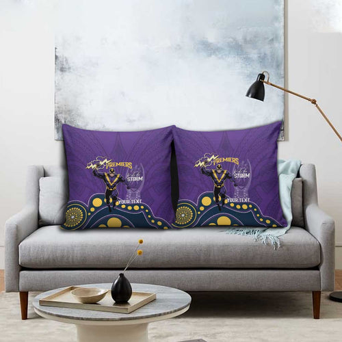 NRL Melbourne Rugby Custom Pillow Cover Premiers Trophy Ride The Storm - Aussie Hoodie