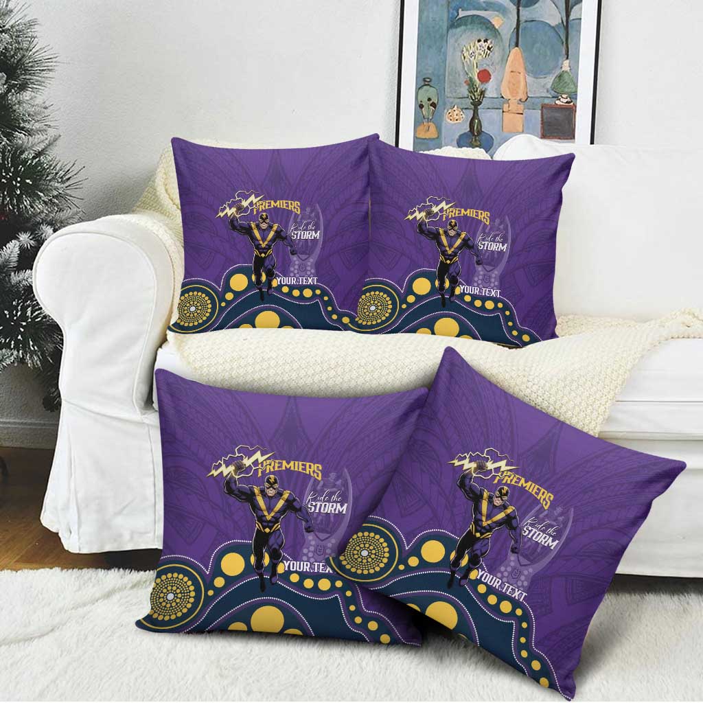 NRL Melbourne Rugby Custom Pillow Cover Premiers Trophy Ride The Storm - Aussie Hoodie
