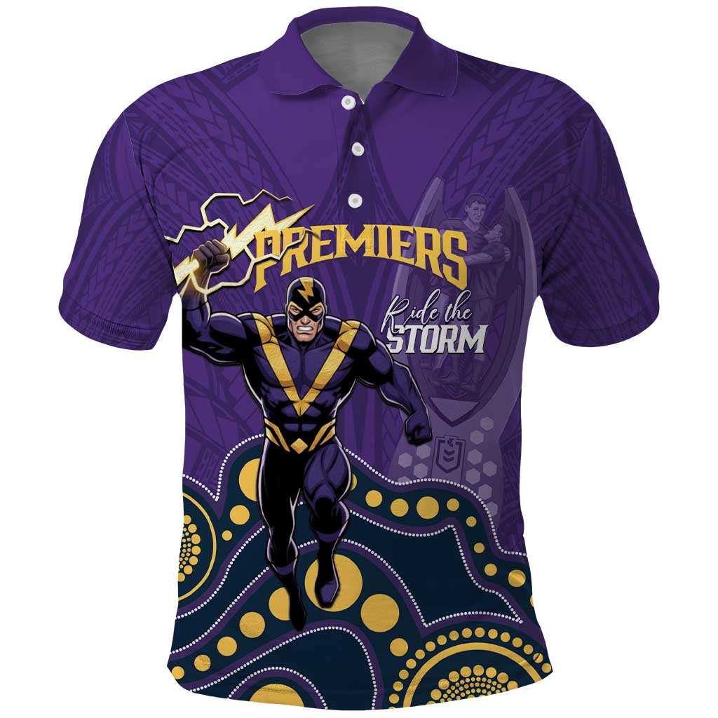 NRL Melbourne Rugby Custom Polo Shirt Premiers Trophy Ride The Storm - Aussie Hoodie
