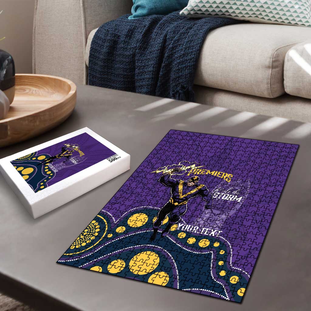 NRL Melbourne Rugby Custom Puzzle Premiers Trophy Ride The Storm - Aussie Hoodie