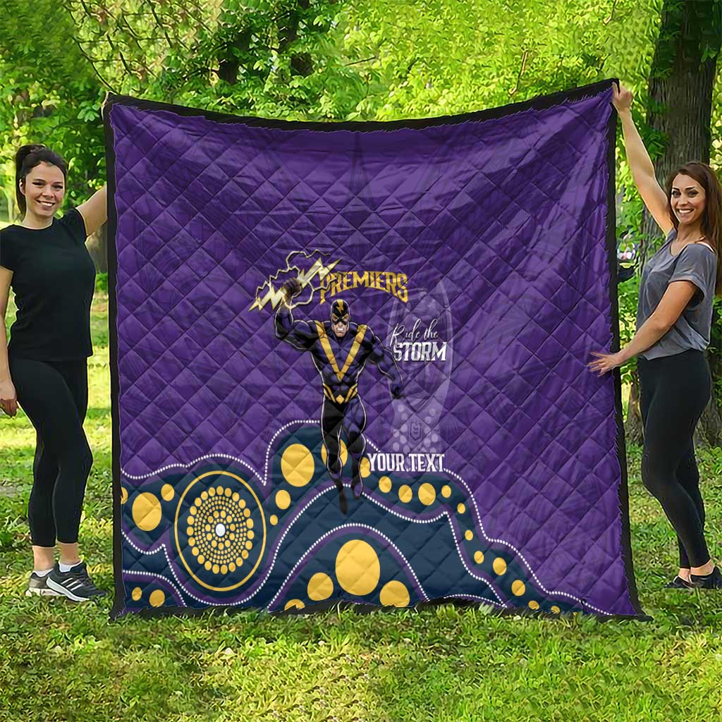 NRL Melbourne Rugby Custom Quilt Premiers Trophy Ride The Storm - Aussie Hoodie