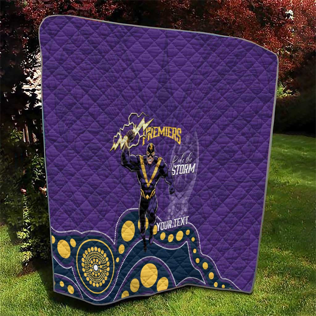 NRL Melbourne Rugby Custom Quilt Premiers Trophy Ride The Storm - Aussie Hoodie