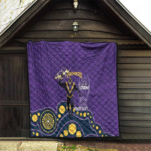 NRL Melbourne Rugby Custom Quilt Premiers Trophy Ride The Storm - Aussie Hoodie