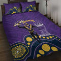 NRL Melbourne Rugby Custom Quilt Bed Set Premiers Trophy Ride The Storm - Aussie Hoodie