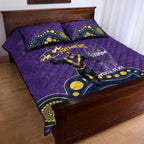 NRL Melbourne Rugby Custom Quilt Bed Set Premiers Trophy Ride The Storm - Aussie Hoodie