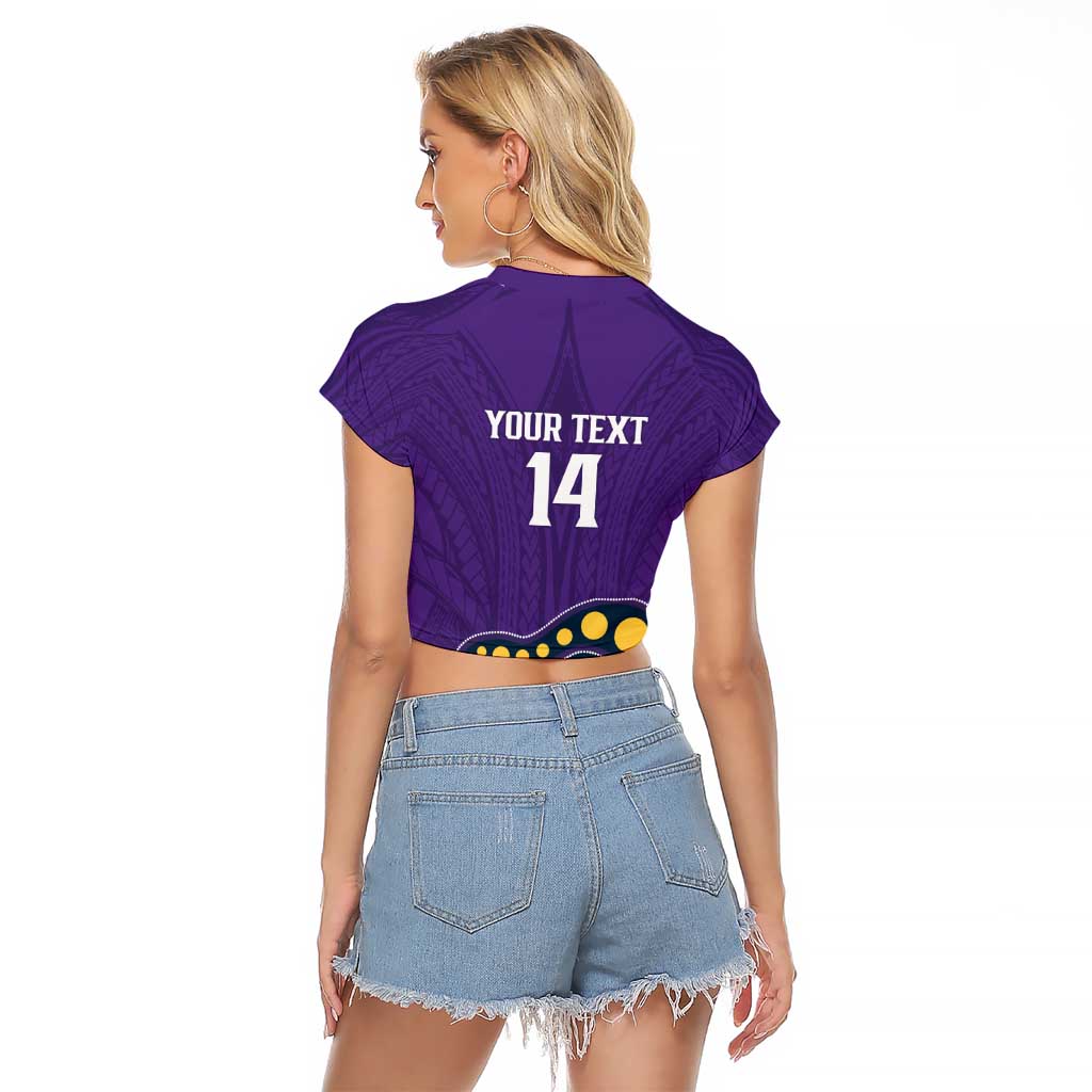 NRL Melbourne Rugby Custom Raglan Cropped T Shirt Premiers Trophy Ride The Storm - Aussie Hoodie