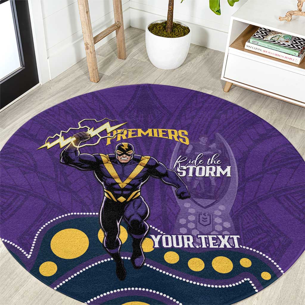 NRL Melbourne Rugby Custom Round Carpet Premiers Trophy Ride The Storm - Aussie Hoodie