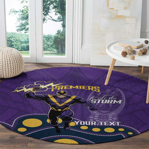 NRL Melbourne Rugby Custom Round Carpet Premiers Trophy Ride The Storm - Aussie Hoodie