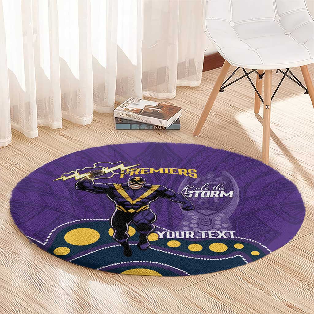 NRL Melbourne Rugby Custom Round Carpet Premiers Trophy Ride The Storm - Aussie Hoodie