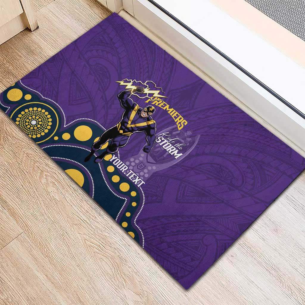 NRL Melbourne Rugby Custom Rubber Doormat Premiers Trophy Ride The Storm - Aussie Hoodie