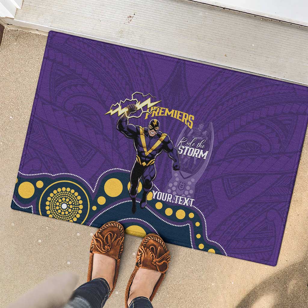 NRL Melbourne Rugby Custom Rubber Doormat Premiers Trophy Ride The Storm - Aussie Hoodie